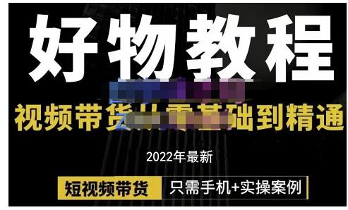 锅锅老师好物分享课程：短视频带货从零基础到精通，只需手机+实操-财富课程