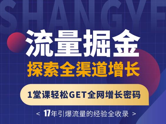 张琦流量掘金探索全渠道增长，1堂课轻松GET全网增长密码-财富课程