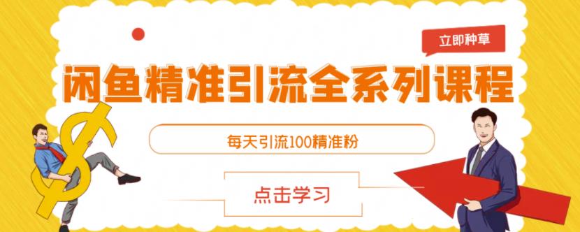 闲鱼精准引流全系列课程，每天引流100精准粉【视频课程】-财富课程