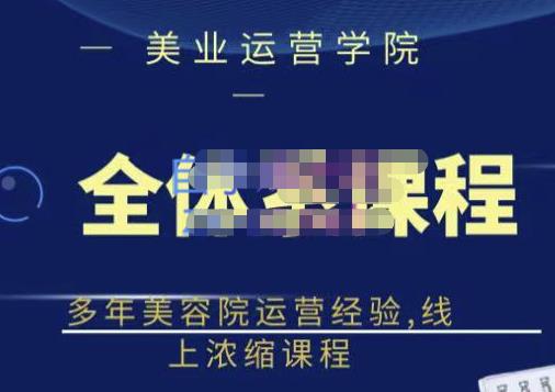 网红美容院全套营销落地课程，多年美容院运营经验，线上浓缩课程-财富课程