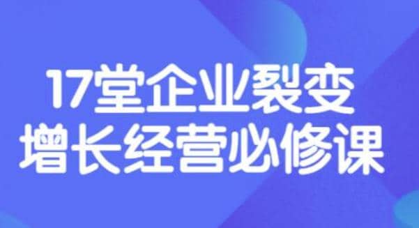 《盈利增长17堂必修课》企业裂变增长的经营智慧，带你了解增长的本质-财富课程