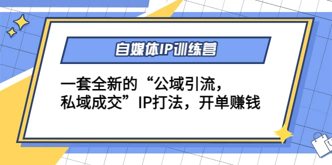 自媒体IP训练营(12+13期)一套全新的“公域引流，私域成交”IP打法-财富课程