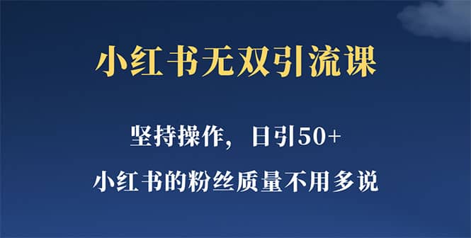 小红书无双课一天引50+女粉，不用做视频发视频，小白也很容易上手拿到结果-财富课程