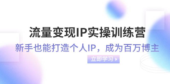 流量变现-IP实操训练营：新手也能打造个人IP，成为百万博主（46节课）-财富课程