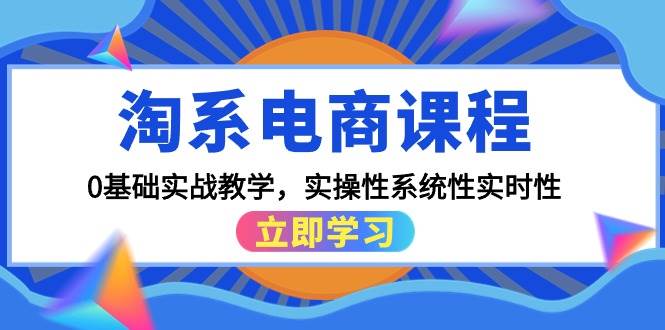 淘系电商课程，0基础实战教学，实操性系统性实时性（15节课）-财富课程