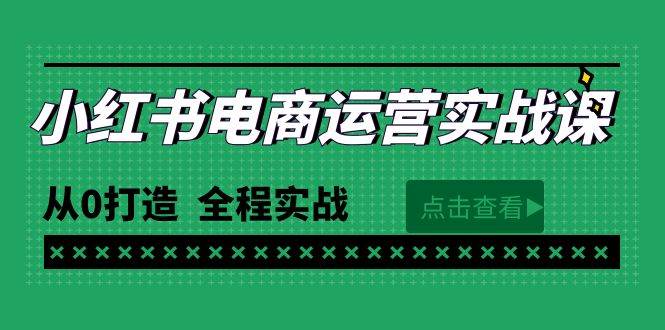 最新小红书·电商运营实战课，从0打造  全程实战（65节视频课）-财富课程