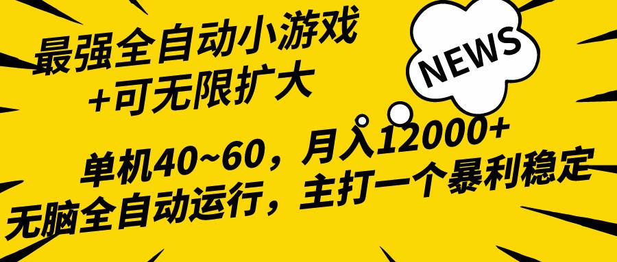 2024最新全网独家小游戏全自动，单机40~60,稳定躺赚，小白都能月入过万-财富课程