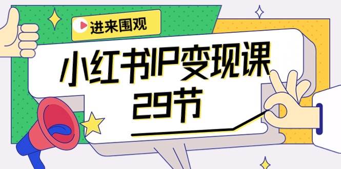 小红书IP变现课：开店/定位/IP变现/直播带货/爆款打造/涨价秘诀/等等/29节-财富课程