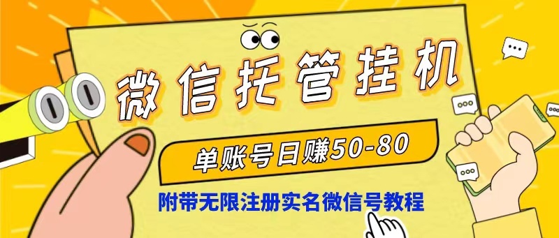 微信托管放置挂机，运单号日赚50-80，新项目使用方便-财富课程