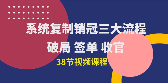 系统复制 销售冠军三大步骤，突破 出单 完美收官-财富课程