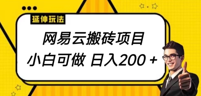 网易云音乐搬砖项目，小自能做，日入200-财富课程