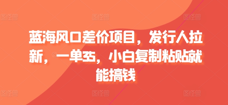 蓝海风口价格差新项目，外国投资者引流，一单35，新手拷贝就可弄钱-财富课程