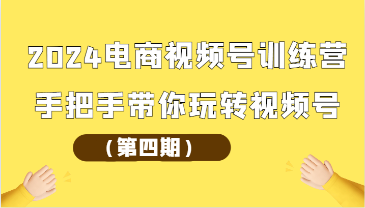 2024电商视频号夏令营从零带你玩转微信视频号-财富课程