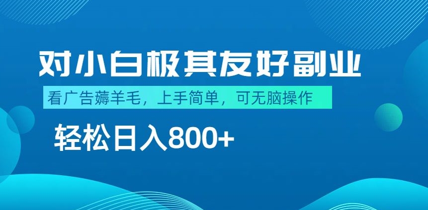 最适合小白副业，不做项目，不需要费神剪辑，薅羊毛轻松日入800+-财富课程