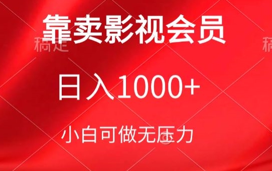 靠卖影视会员，日入1000+，落地保姆级教程，新手可学【揭秘】-财富课程