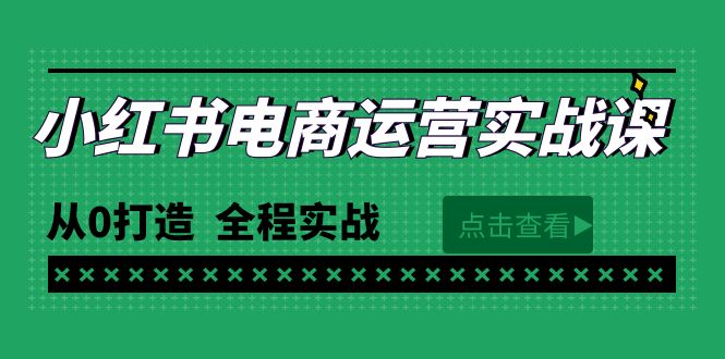 全新小红书的·网店运营实战演练课，从0打造出  全过程实战演练-财富课程