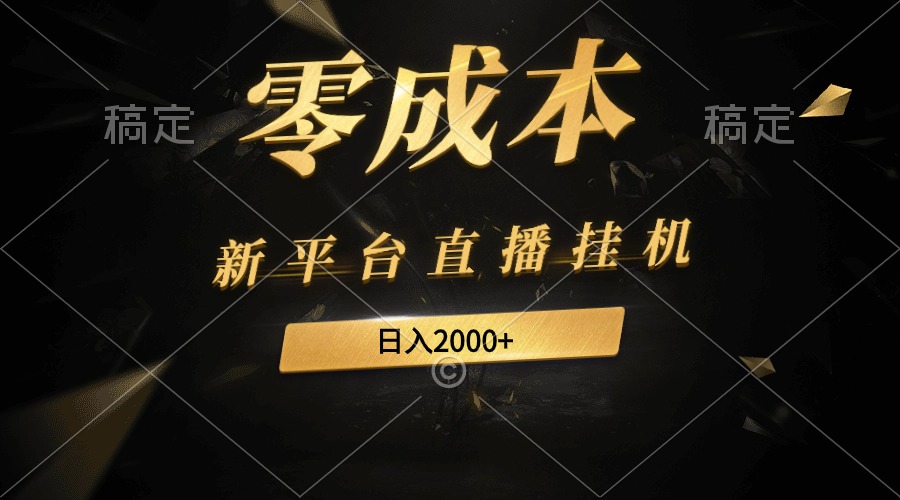 新软件直播放置挂机全新游戏玩法，0成本费，不违规，日入2000-财富课程