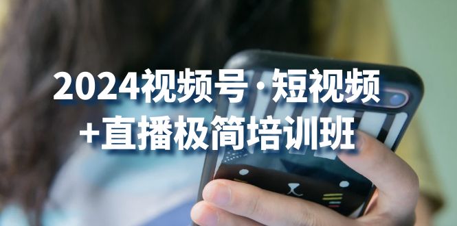 2024视频号·短视频+直播极简培训班：抓住视频号风口，流量红利-财富课程