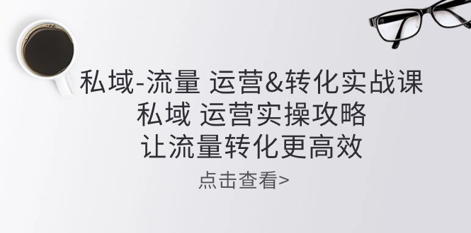 公域-总流量 经营&转换实操课：公域 经营实际操作攻略大全 让客户转化更有效-财富课程