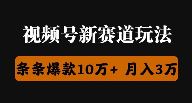 微信视频号原创者分为瞬爆流，精英团队新上市游戏玩法，新手落地式实际操作课堂教学-财富课程