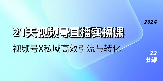 21天-视频号直播实操课，视频号X私域高效引流与转化-财富课程