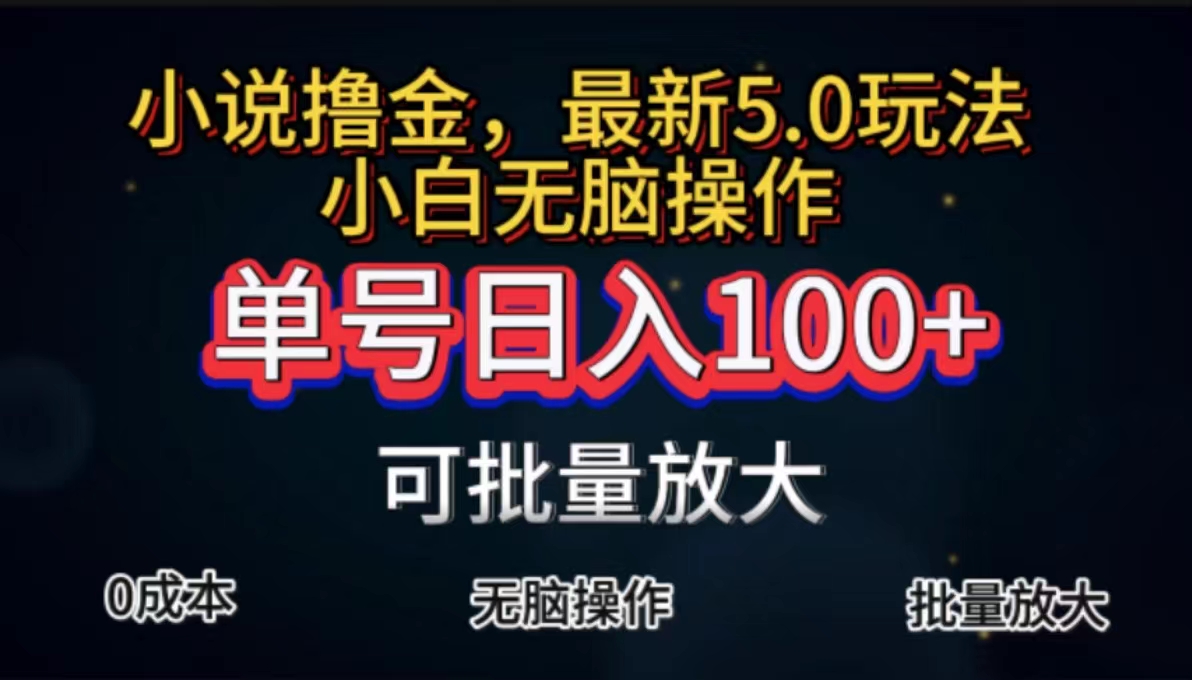 自动式小说集撸金，运单号日入100 新手快速上手，没脑子实际操作-财富课程