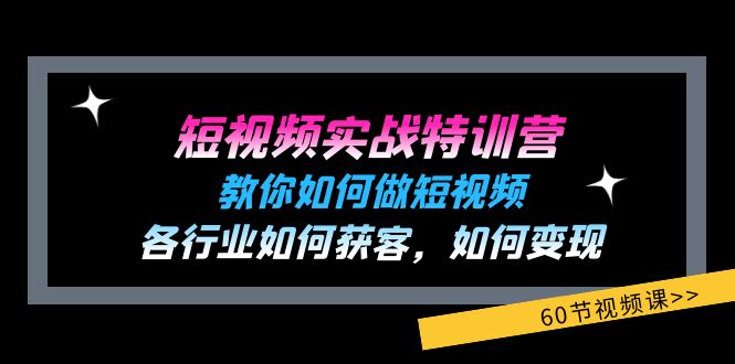 小视频实战演练夏令营：教大家如何做短视频，各个行业如何获客，如何盈利 (60节)-财富课程