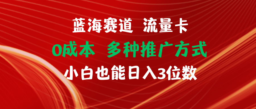 瀚海跑道 上网卡 0成本费 新手也可以日入三位数-财富课程