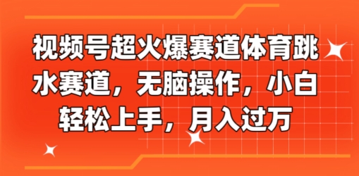 视频号超火爆赛道体育跳水赛道，无脑操作，小白轻松上手，月入过万-财富课程