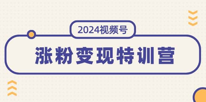 2024视频号-涨粉变现特训营：一站式打造稳定视频号涨粉变现模式（10节）-财富课程