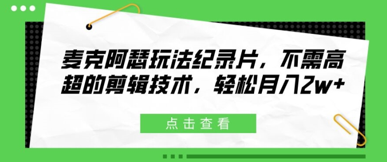 麦克阿瑟将军游戏玩法纪实片，无需要精湛的剪辑技巧，轻轻松松月入2w 【揭密】-财富课程