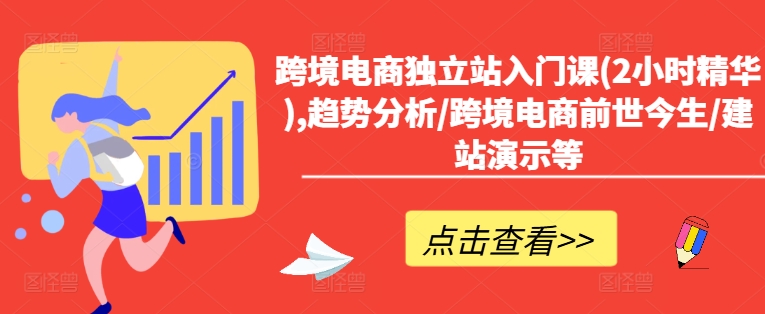 跨境电商独立站入门课(2小时精华),趋势分析/跨境电商前世今生/建站演示等-财富课程