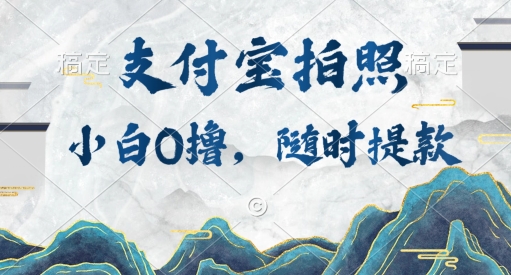 新手0撸新项目，支付宝钱包照相接任务，随时可提现-财富课程