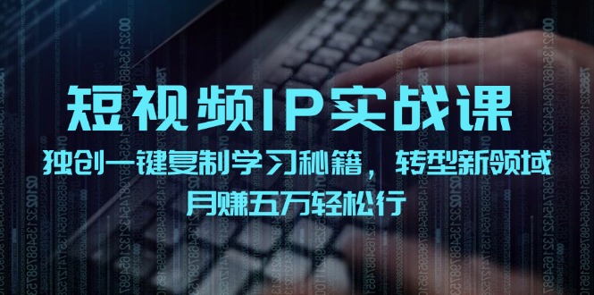 短视频IP实战课，独创一键复制学习秘籍，转战新领域，月赚五万轻松行-财富课程