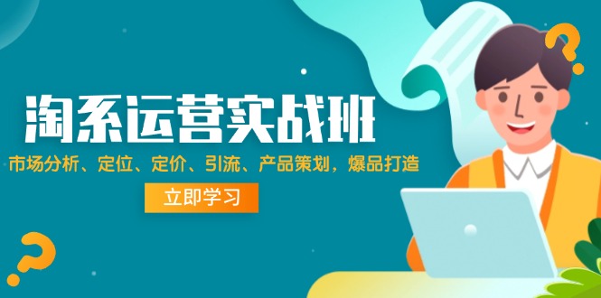 淘系运营实战班：市场分析、定位、定价、引流、产品策划，爆品打造-财富课程