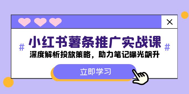 小红书的-炸薯条营销推广实战演练课：深度解读推广策略，助推手记曝出飙涨-财富课程