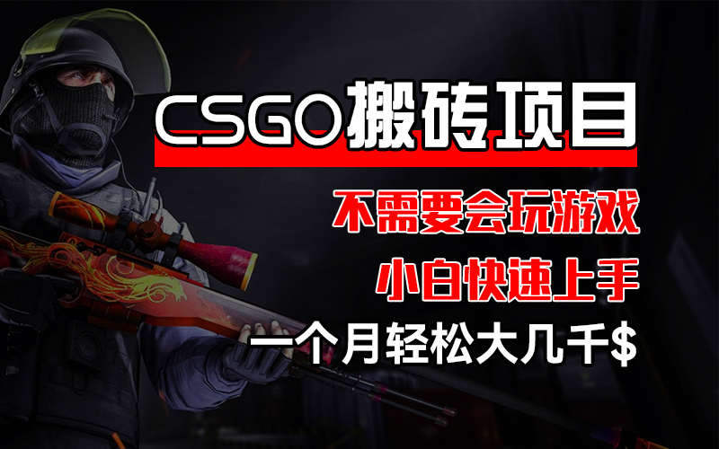 CSGO 装备搬砖项目，操作简单，不需要会玩游戏，小白也能快速上手，一…-财富课程