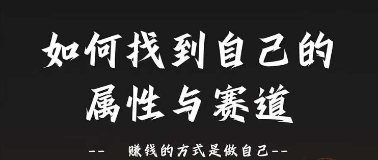 跑道和特性2.0：如何找到自己的属性与跑道，挣钱的方法是做好自己-财富课程