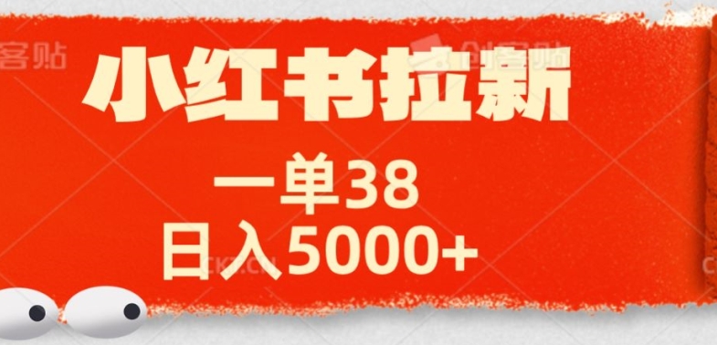 小红书拉新项目，一单38元，操作简单发发朋友圈就行-财富课程