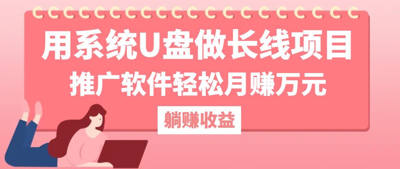 用系统U盘做长线项目，推广软件轻松月赚万元-财富课程