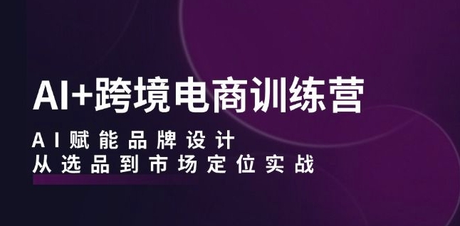 AI+跨境电商训练营：AI赋能品牌设计，从选品到市场定位实战-财富课程