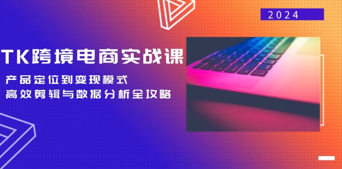 TK跨境电商实战课：产品定位到变现模式，高效剪辑与数据分析全攻略-财富课程