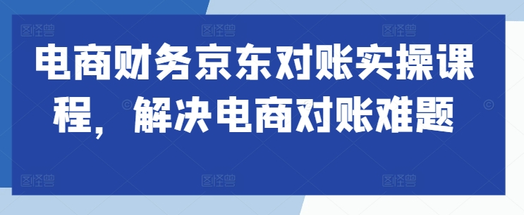 电商财务京东商城查账实操课程，处理电子商务查账难点-财富课程