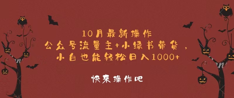 10月全新实际操作，微信公众号微信流量主 小绿书卖货，新手轻轻松松日入1000-财富课程