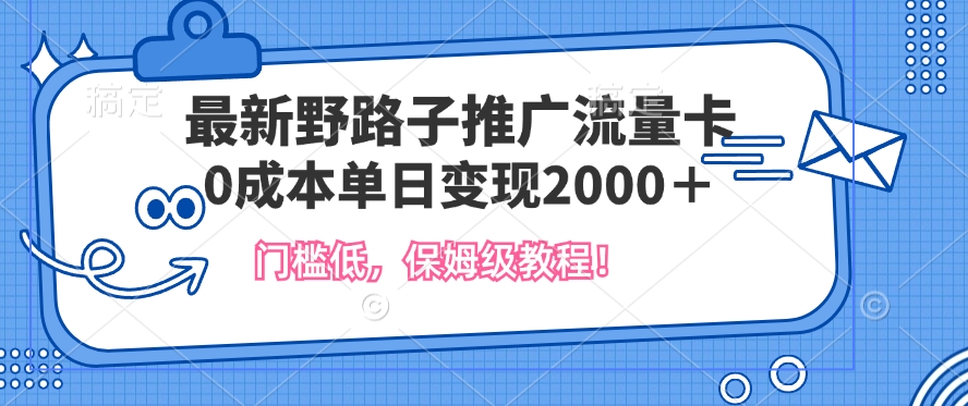 全新歪门邪道营销推广上网卡，一张200-300，成本低，0成本费单日转现好几张-财富课程