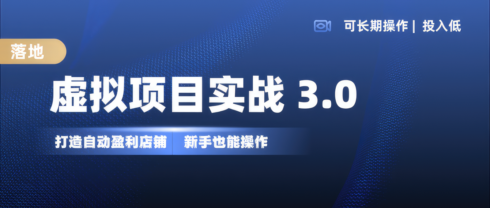 虚拟资源项目实际操作落地式 3.0,初学者快速上手，品类月入1W-财富课程