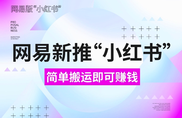 网易官方新推“小红书”，搬运即有收益，新手小白千万别错过(附详细教程)【揭秘】-财富课程