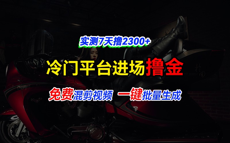 全新升级小众服务平台vivo短视频，迅速完全免费入场搞米，根据混剪视频一键批量生成，评测7天撸2300-财富课程