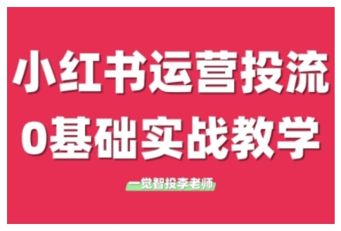 小红书运营投流，小红书广告投放从0到1的实战课，学完即可开始投放-财富课程